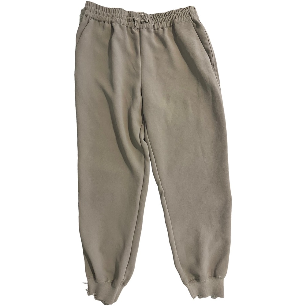 WILFRED Crepe Joggers Pants Pull On Crepe Bonemeal Gray Size Medium